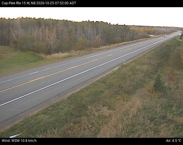Web Cam image of Cap-Pel&eacute; (NB Highway 15)