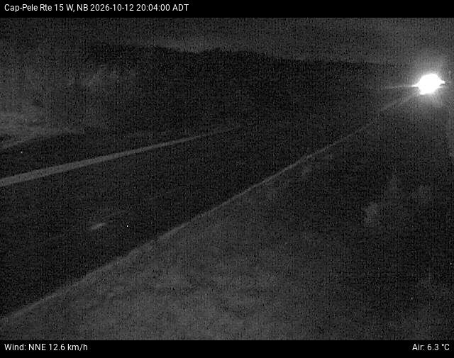 Web Cam image of Cap-Pel&eacute; (NB Highway 15)