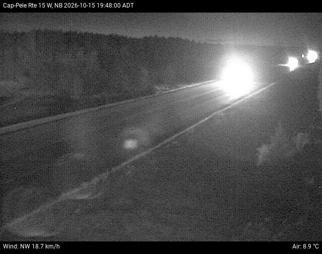 Web Cam image of Cap-Pel&eacute; (NB Highway 15)
