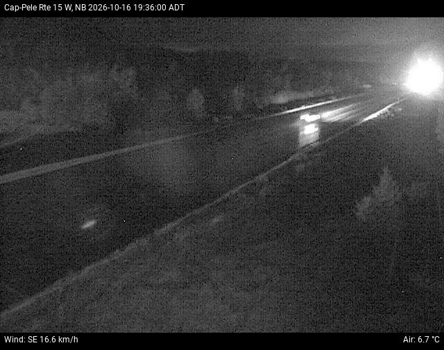 Web Cam image of Cap-Pel&eacute; (NB Highway 15)