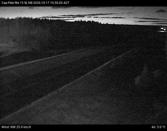 Web Cam image of Cap-Pel&eacute; (NB Highway 15)