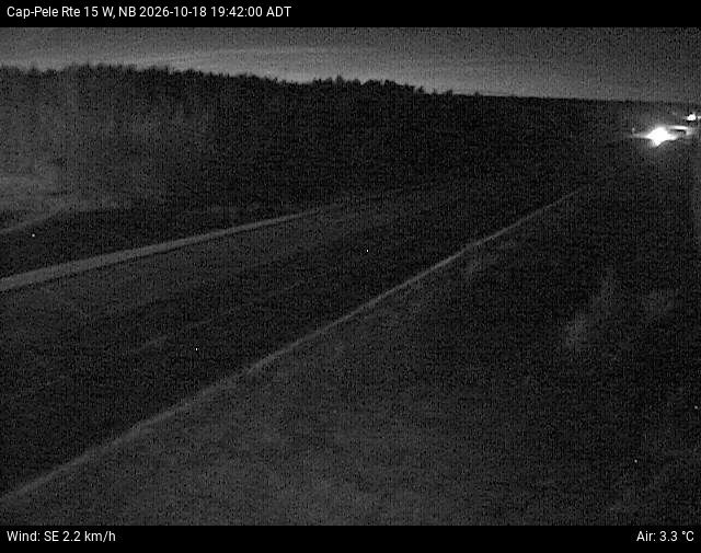 Web Cam image of Cap-Pel&eacute; (NB Highway 15)