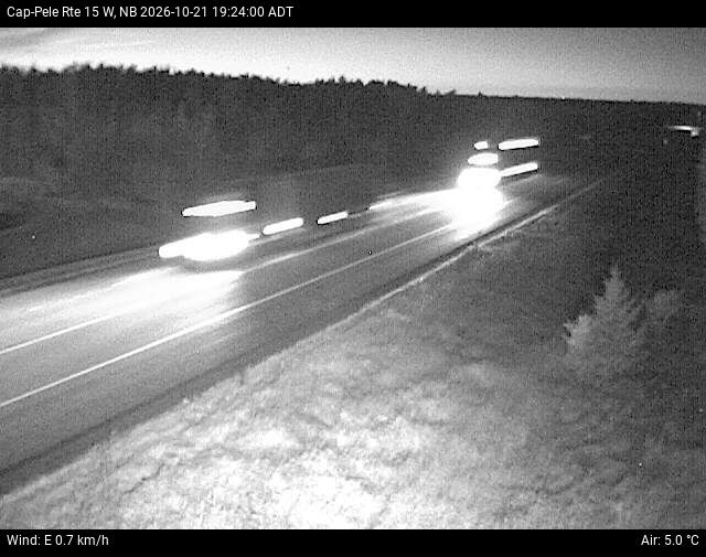 Web Cam image of Cap-Pel&eacute; (NB Highway 15)
