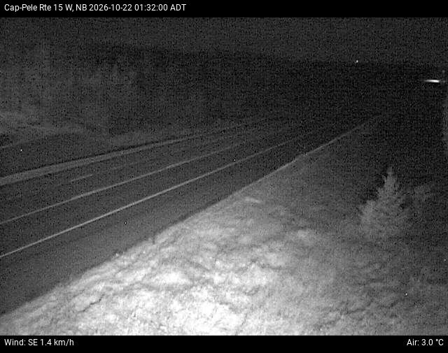 Web Cam image of Cap-Pel&eacute; (NB Highway 15)