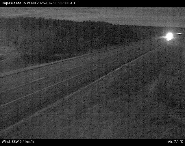 Web Cam image of Cap-Pel&eacute; (NB Highway 15)