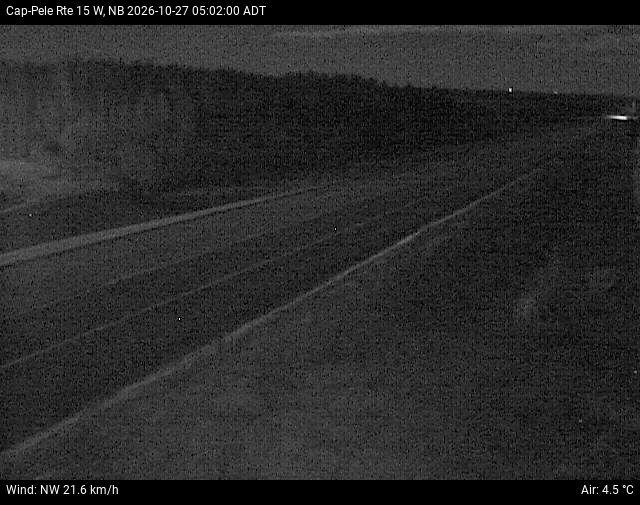 Web Cam image of Cap-Pel&eacute; (NB Highway 15)
