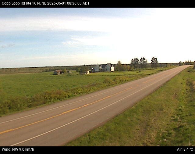 Web Cam image of Copp Loop Road (NB Highway 16)