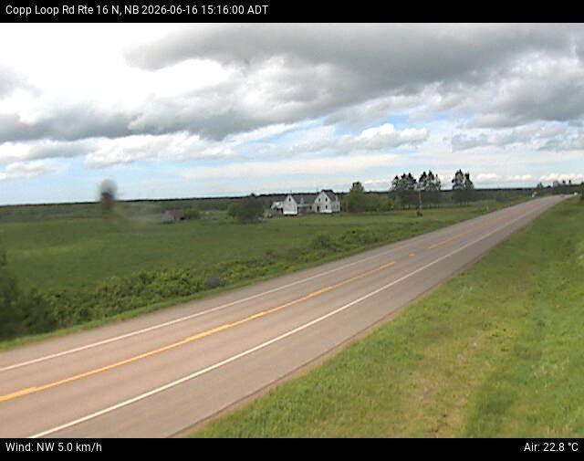 Web Cam image of Copp Loop Road (NB Highway 16)