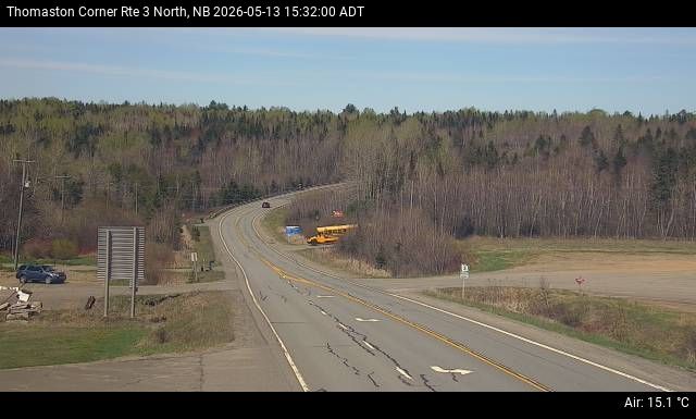 Web Cam image of Thomaston Corner (NB Highway 3)