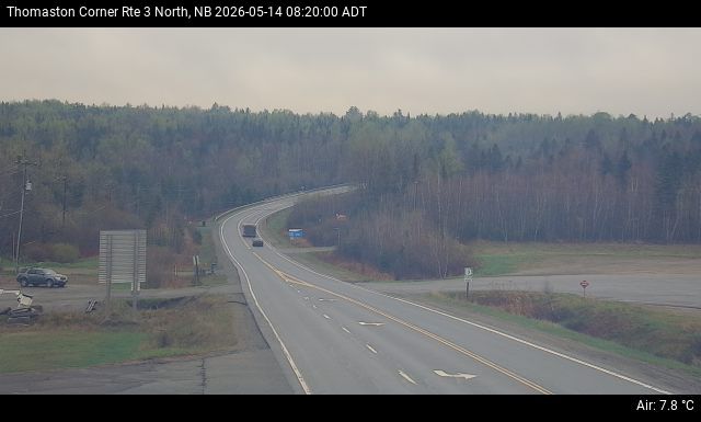 Web Cam image of Thomaston Corner (NB Highway 3)