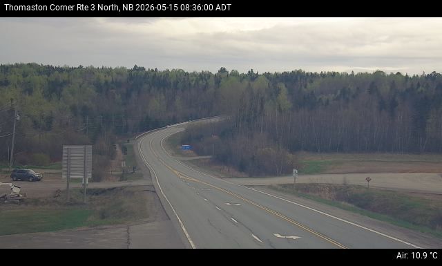 Web Cam image of Thomaston Corner (NB Highway 3)
