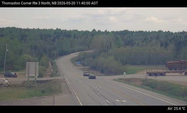 Web Cam image of Thomaston Corner (NB Highway 3)