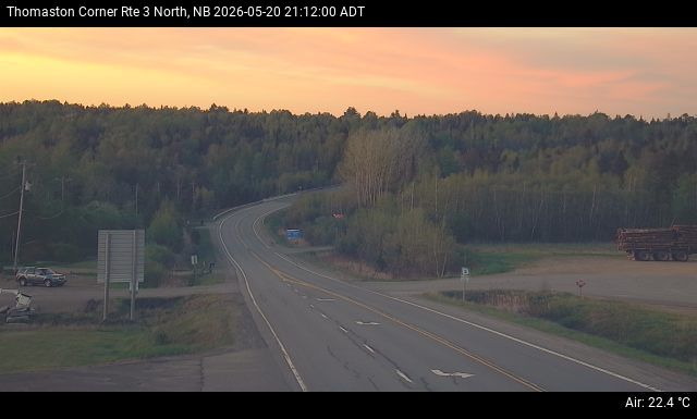 Web Cam image of Thomaston Corner (NB Highway 3)