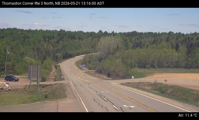 Web Cam image of Thomaston Corner (NB Highway 3)