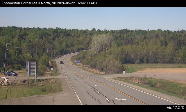 Web Cam image of Thomaston Corner (NB Highway 3)