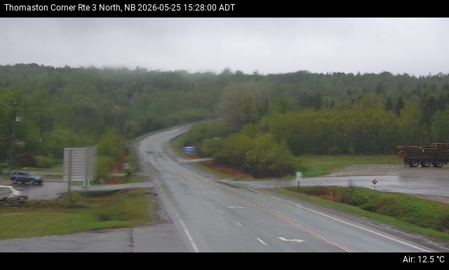 Web Cam image of Thomaston Corner (NB Highway 3)