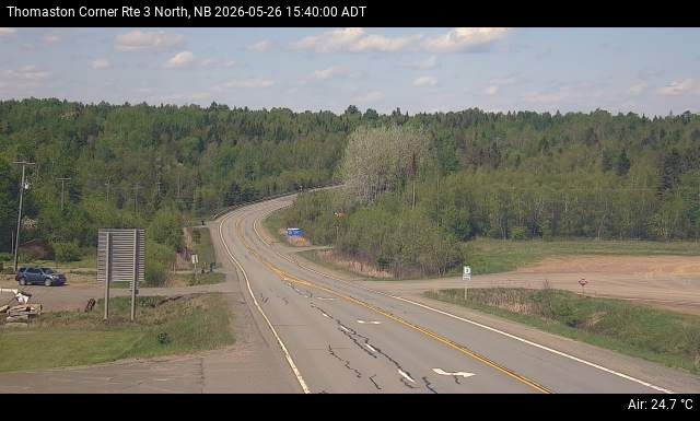 Web Cam image of Thomaston Corner (NB Highway 3)