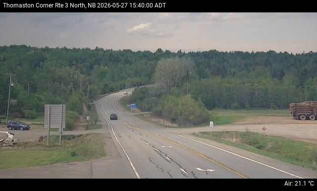 Web Cam image of Thomaston Corner (NB Highway 3)