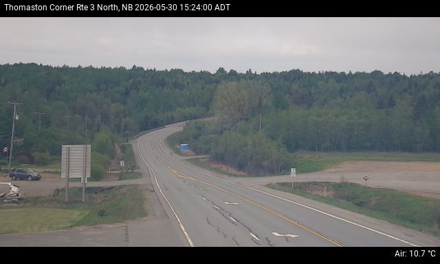 Web Cam image of Thomaston Corner (NB Highway 3)
