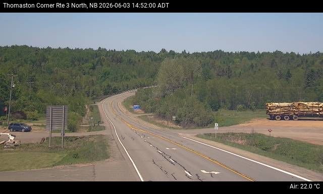 Web Cam image of Thomaston Corner (NB Highway 3)
