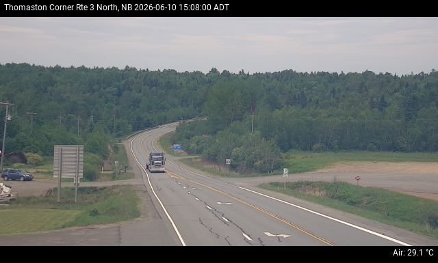 Web Cam image of Thomaston Corner (NB Highway 3)