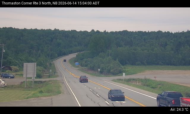 Web Cam image of Thomaston Corner (NB Highway 3)
