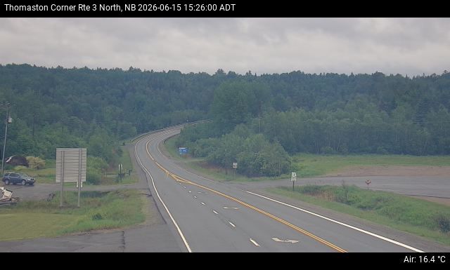 Web Cam image of Thomaston Corner (NB Highway 3)