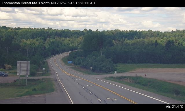 Web Cam image of Thomaston Corner (NB Highway 3)