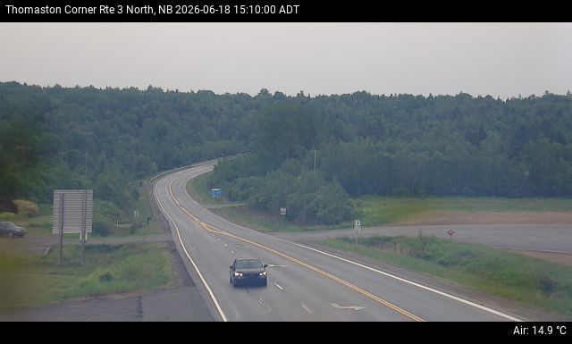 Web Cam image of Thomaston Corner (NB Highway 3)