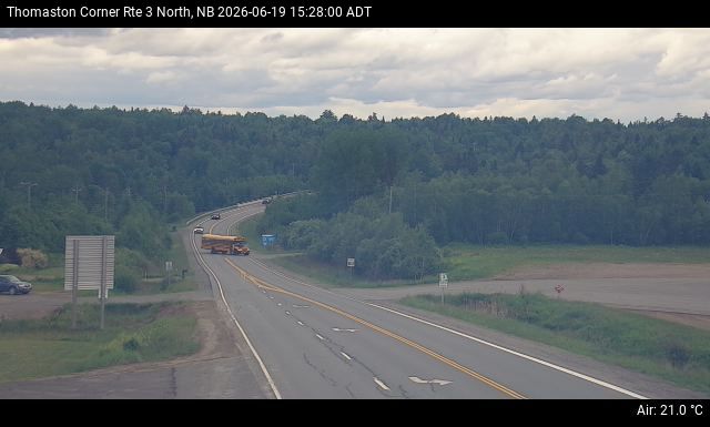Web Cam image of Thomaston Corner (NB Highway 3)