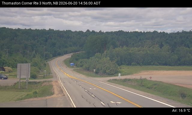 Web Cam image of Thomaston Corner (NB Highway 3)