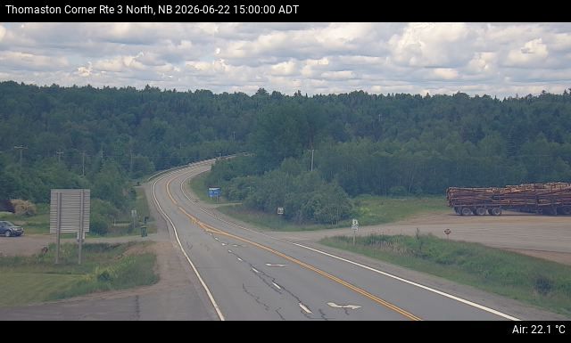 Web Cam image of Thomaston Corner (NB Highway 3)