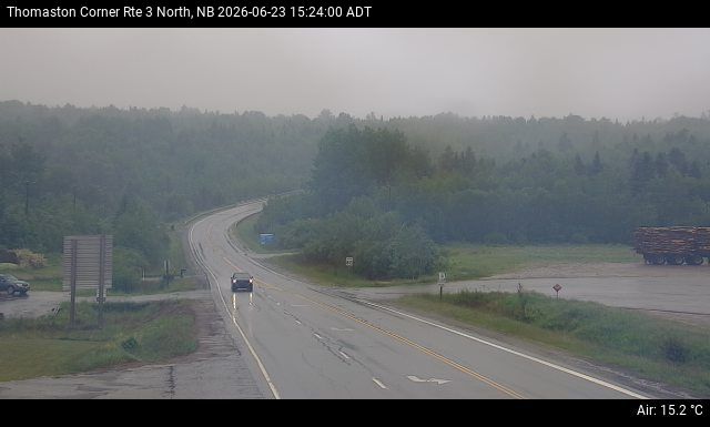 Web Cam image of Thomaston Corner (NB Highway 3)