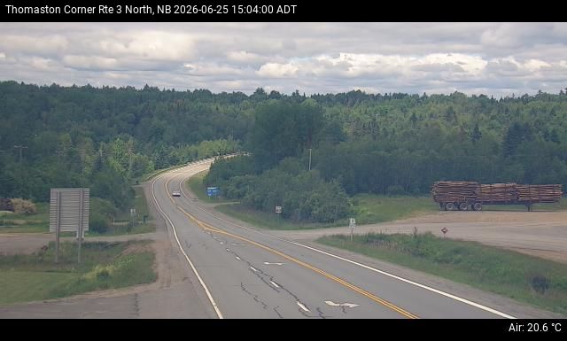 Web Cam image of Thomaston Corner (NB Highway 3)