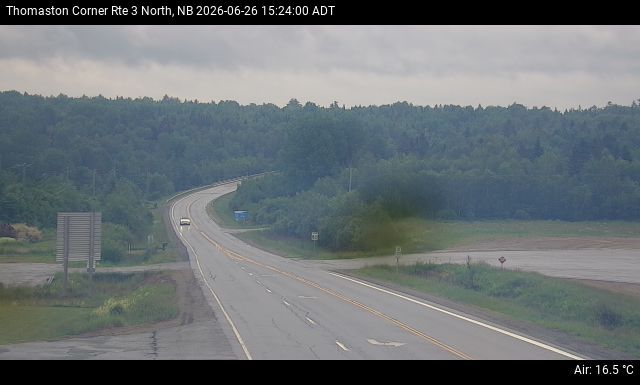 Web Cam image of Thomaston Corner (NB Highway 3)