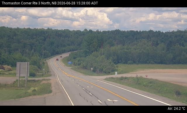 Web Cam image of Thomaston Corner (NB Highway 3)