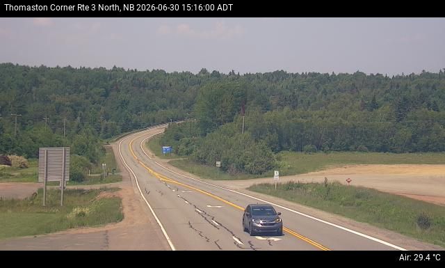 Web Cam image of Thomaston Corner (NB Highway 3)
