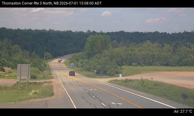 Web Cam image of Thomaston Corner (NB Highway 3)