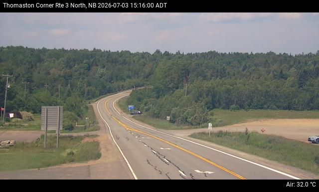 Web Cam image of Thomaston Corner (NB Highway 3)