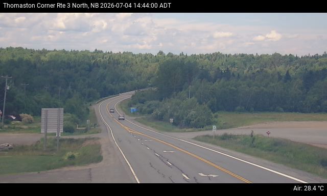 Web Cam image of Thomaston Corner (NB Highway 3)