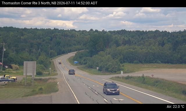 Web Cam image of Thomaston Corner (NB Highway 3)