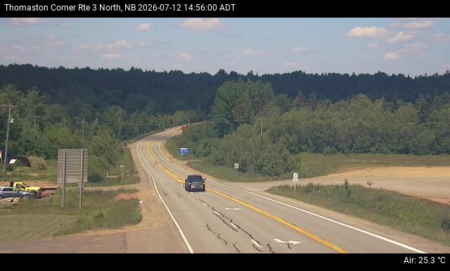Web Cam image of Thomaston Corner (NB Highway 3)