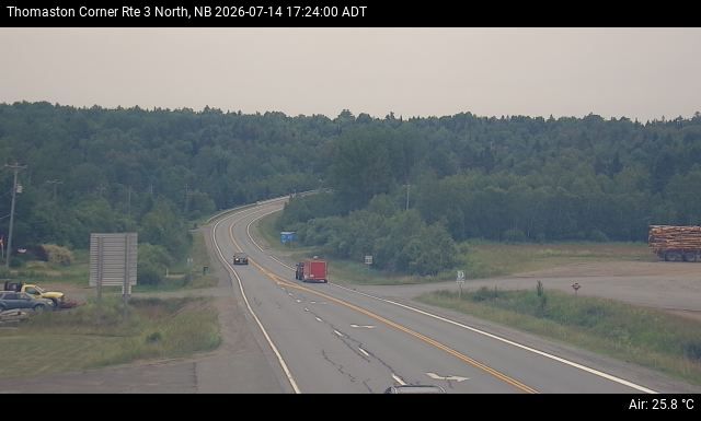 Web Cam image of Thomaston Corner (NB Highway 3)
