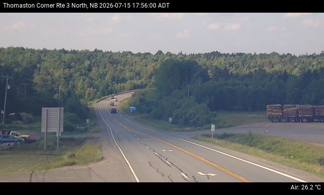 Web Cam image of Thomaston Corner (NB Highway 3)
