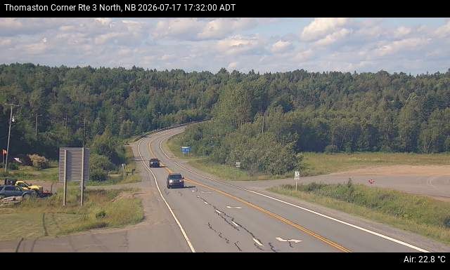Web Cam image of Thomaston Corner (NB Highway 3)