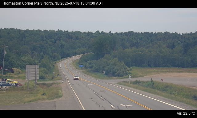Web Cam image of Thomaston Corner (NB Highway 3)