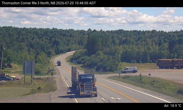 Web Cam image of Thomaston Corner (NB Highway 3)
