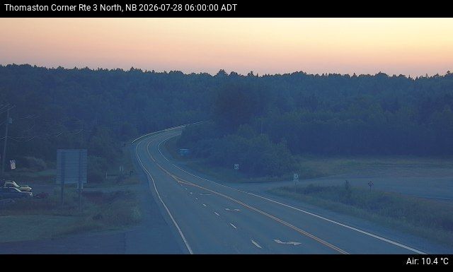 Web Cam image of Thomaston Corner (NB Highway 3)
