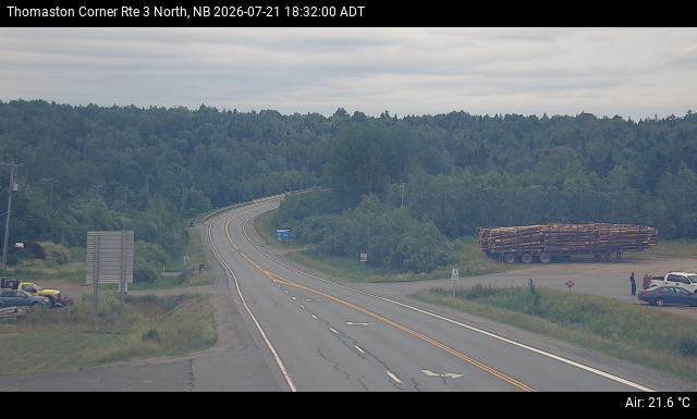 Web Cam image of Thomaston Corner (NB Highway 3)