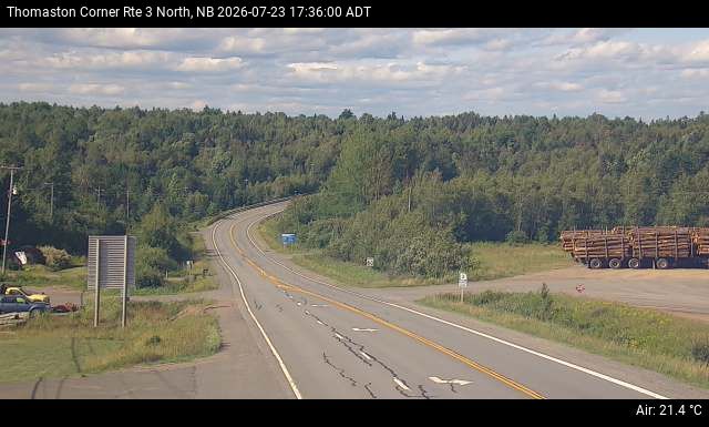 Web Cam image of Thomaston Corner (NB Highway 3)